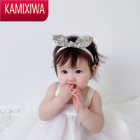KAMIXIWA婴儿蝴蝶结发带兔耳朵超萌宝宝发饰可爱公主碎花韩国头饰婴幼儿