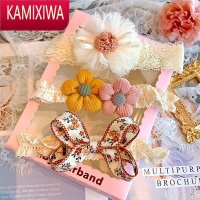 KAMIXIWA2022韩版ins宝宝头饰可爱婴儿发带礼盒套装生日公主百天拍照饰品