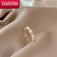 KAMIXIWA珍珠高级感戒指女时尚个性网红冷淡风日式开口可调节食指戒ins潮