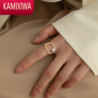 KAMIXIWA戒指女小众设计2022年新款ins潮精致网红开口食指戒时尚个性指环