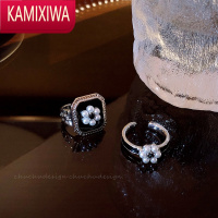 KAMIXIWABPH轻奢高级感戒指女黑白珍珠复古小众设计开口网红指环