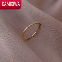 KAMIXIWA小众设计感戒指女2021年新款潮微镶网红气质食指戒指时尚个性指环