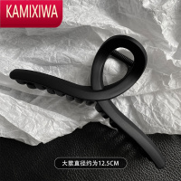 KAMIXIWA85度灰复古黑色交叉大号发夹女夏ins冷淡风鲨鱼夹后脑勺盘发抓夹头饰