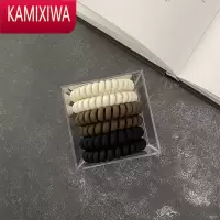 KAMIXIWA85度灰网红电话线发圈女ins百搭头绳高弹力橡皮筋耐用扎马尾头饰