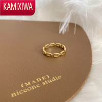 KAMIXIWA钛钢戒指女不掉色ins潮酷 网红时尚 个性复古小众设计戒指冷淡风