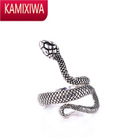 KAMIXIWA响尾蛇戒指潮男气质暗黑女中性开口可调节指环朋克复古帅街拍网红
