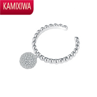 KAMIXIWA款 高级感一颗雪球圆球闪钻戒开口戒指套戒小众徐璐网红