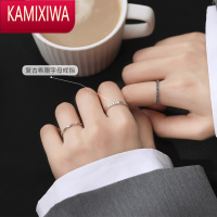 KAMIXIWA银饰戒指暗黑系泰银戒指女ins潮复古网红食指戒指女叠戴