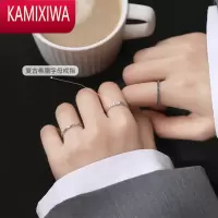 KAMIXIWA银饰戒指暗黑系泰银戒指女ins潮复古网红食指戒指女叠戴