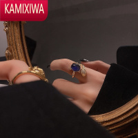 KAMIXIWA轻奢设计感温心情变色戒指女时尚个性狐狸开口小众精致网红食指戒