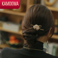 KAMIXIWA《山茶》花朵发夹后脑勺丸子头发叉头饰簪子u型发梳古风可爱头饰