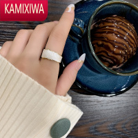 KAMIXIWA网红简约时尚戒指女小众设计ins潮复古指环冷淡风个性开口食指戒