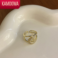 KAMIXIWA轻奢高级感戒指女设计小众时尚个性开口可调节食指戒韩版网红手饰