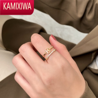 KAMIXIWA高级感女士戒指时尚个性食指戒指女轻奢小众设计简约指环网红气质