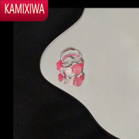 KAMIXIWA淡水珍珠戒指女款高级感轻奢小众设计个性夸张指环玉石开口食指戒