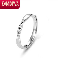 KAMIXIWA小众设计莫比乌斯情侣戒指简约男女一对ins可调节纪念礼物