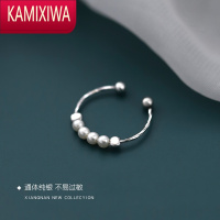 KAMIXIWA巷南]珍珠戒指女小众设计开口戒轻奢时尚食指个性指环