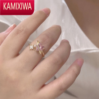 KAMIXIWA然然可爱六芒星公主梦少女浪漫锆石戒指女高级感小众开口戒