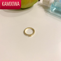 KAMIXIWA食指戒指女时尚个性高级感ins冷淡风小众设计感简约轻奢素圈指环