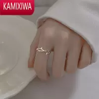 KAMIXIWA 荆棘戒指女小众设计食指戒指女时尚个性银戒指2022年新款潮