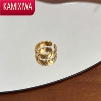 KAMIXIWAins冷淡风麻花戒指女设计小众开口戒时尚个性简约潮流不掉色指环