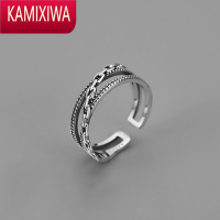 KAMIXIWA戒指男潮ins冷淡风小众个性开口复古简约女夏设计感轻奢食指指环