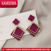 KAMIXIWA欧美气质几何耳环2022新款潮长款耳坠女个性时尚网红耳饰品日韩