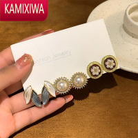 KAMIXIWA高级感珍珠耳钉女2021年新款潮小众设计网红耳环简约气质耳饰