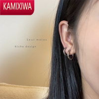 KAMIXIWASoul mates圆圈耳环小众设计冷淡风素圈耳环钛钢不过敏耳钉耳扣女
