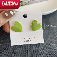 KAMIXIWA新款夏季小清新绿色系耳环韩版网红度假牛油果色花朵水果耳坠耳饰