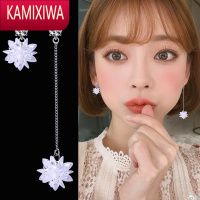 KAMIXIWA流苏长款雪花耳线冰花耳坠唯美冰雪花耳钉女韩国网红仙女气质耳环