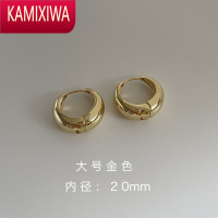 KAMIXIWA素圈耳环银针耳圈女简约ins冷淡风金色耳骨钉欧美高级圆圈耳饰