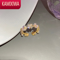 KAMIXIWA夏季贝壳花瓣戒指女小众设计ins潮冷淡风高级感食指指环日式轻奢