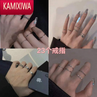 KAMIXIWA戒指女ins不掉色嘻哈朋克开口可调节关节戒冷淡风酷女潮钛钢男女