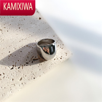 KAMIXIWA小众设计感金属光面圆球戒指女ins夸张韩国简约个性食指戒指环潮