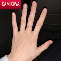KAMIXIWA极细不掉色精致日式古法素圈戒指女简约小众轻奢ins风尾戒指环