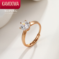 KAMIXIWA戒指女小众设计 好搭饰品简约六爪戒几何戒指女ins潮 送女友