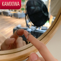 KAMIXIWA日韩金爱心女戒指ins食指戒时尚个性轻奢小众尾戒小指钛钢饰品