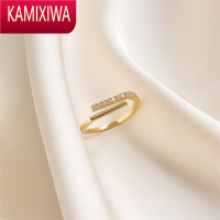 KAMIXIWA高级感素圈皓石戒指设计小众开口可调节食指戒指环ins潮百搭网红