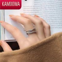 KAMIXIWA多层戒指女食指ins潮人简约时尚个性复古指环冷淡风可调节