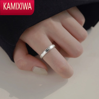 KAMIXIWAW字母戒指女小众设计ins冷淡风高级感食指开口指环时尚个性