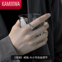 KAMIXIWA戒指男潮ins小众单身戒嘻哈食指开口可调节男生个性男士指环