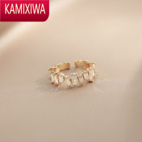 KAMIXIWA超闪冰山开口戒指女冷淡风可调节时尚个性小众设计食指指环