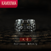 KAMIXIWA宫廷饕餮纹男士戒指男个性兽开口调节复古指环饰品设计
