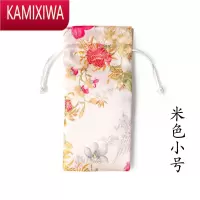 KAMIXIWA首饰袋檀木梳子锦囊袋加厚香包挂件文玩中国风抽绳富贵花袋子