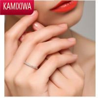 KAMIXIWA锆石情侣素圈戒指女玫瑰金碎钻装饰小指尾戒排钻细指环轻奢高级感