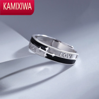 KAMIXIWA信仰之光男士戒指时尚潮人单身戒子帅气指环尾戒食指开口可调节