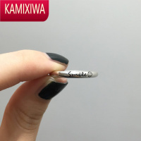 KAMIXIWA笑脸戒指女chic微笑单身尾戒小指复古网红简约个性食指戒