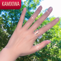 KAMIXIWA韩国东大门博主网红个性亚克力开口树脂方块戒指简约ins指环