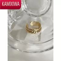 KAMIXIWA祖母绿食指戒指2021年新款潮轻奢小众设计精致网红虎年指环女